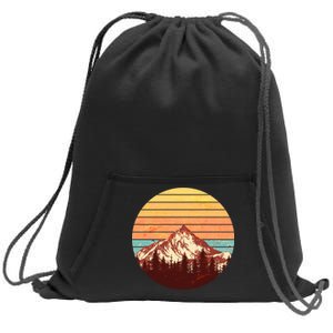 Retro Nature Mountains Sweatshirt Cinch Pack Bag