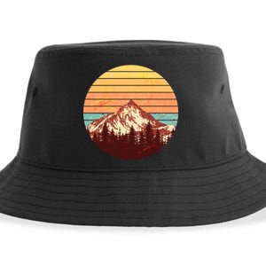 Retro Nature Mountains Sustainable Bucket Hat