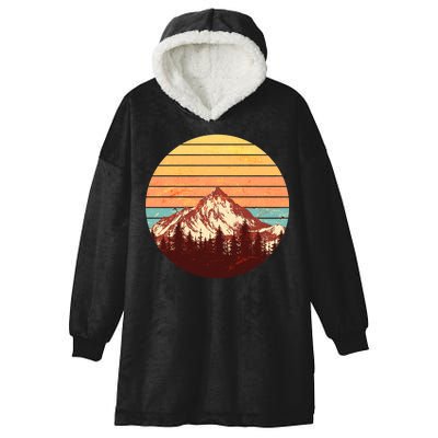 Retro Nature Mountains Hooded Wearable Blanket