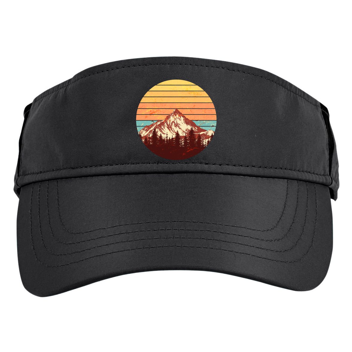 Retro Nature Mountains Adult Drive Performance Visor