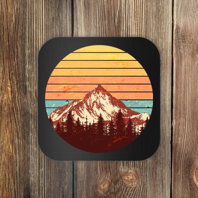 Retro Nature Mountains Coaster