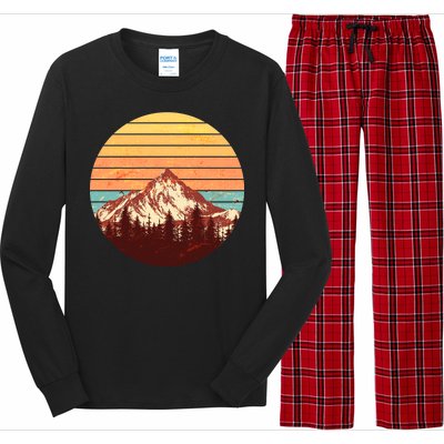 Retro Nature Mountains Long Sleeve Pajama Set