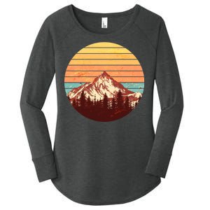 Retro Nature Mountains Women's Perfect Tri Tunic Long Sleeve Shirt