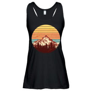 Retro Nature Mountains Ladies Essential Flowy Tank