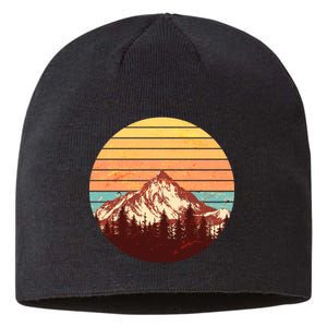 Retro Nature Mountains Sustainable Beanie