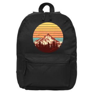 Retro Nature Mountains 16 in Basic Backpack