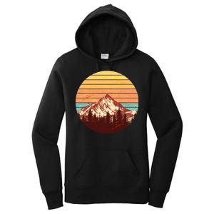 Retro Nature Mountains Women's Pullover Hoodie