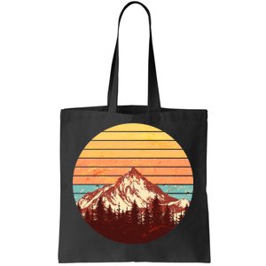 Retro Nature Mountains Tote Bag