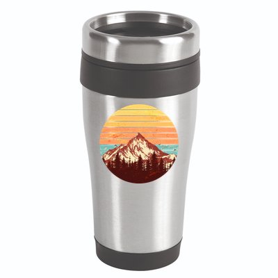 Retro Nature Mountains 16oz Travel Tumbler
