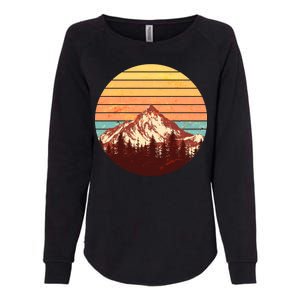 Retro Nature Mountains Womens California Wash Sweatshirt