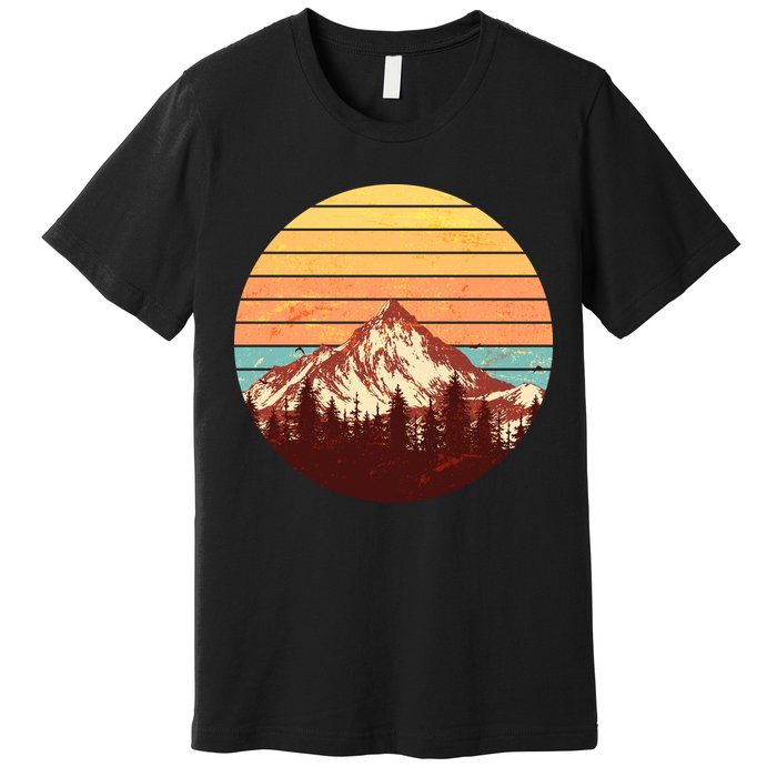 Retro Nature Mountains Premium T-Shirt