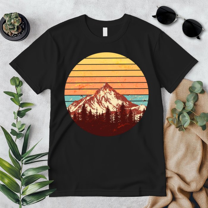 Retro Nature Mountains Premium T-Shirt