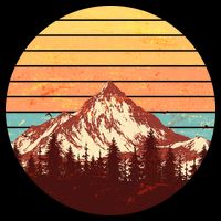 Retro Nature Mountains Premium T-Shirt