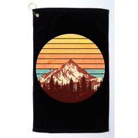Retro Nature Mountains Golf Towel