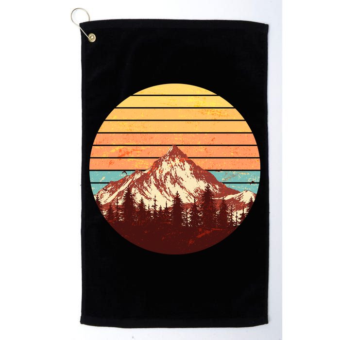 Retro Nature Mountains Golf Towel