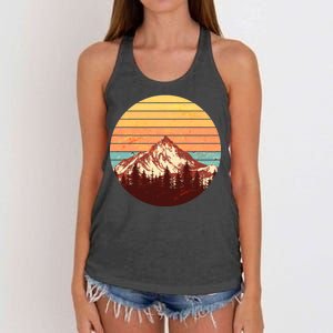 Retro Nature Mountains Women's Knotted Racerback Tank