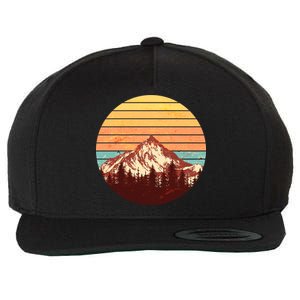 Retro Nature Mountains Wool Snapback Cap