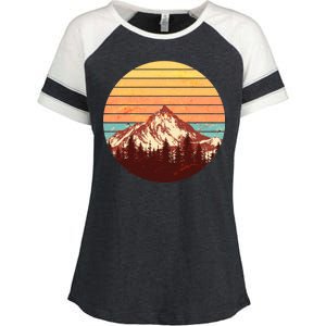 Retro Nature Mountains Enza Ladies Jersey Colorblock Tee