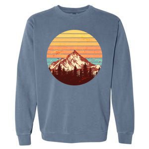 Retro Nature Mountains Garment-Dyed Sweatshirt