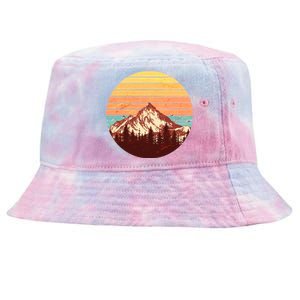 Retro Nature Mountains Tie-Dyed Bucket Hat