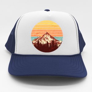 Retro Nature Mountains Trucker Hat