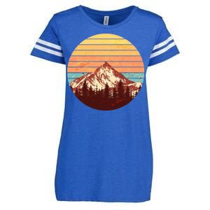 Retro Nature Mountains Enza Ladies Jersey Football T-Shirt