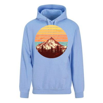 Retro Nature Mountains Unisex Surf Hoodie