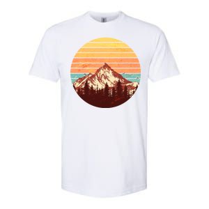 Retro Nature Mountains Softstyle CVC T-Shirt