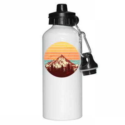 Retro Nature Mountains Aluminum Water Bottle 