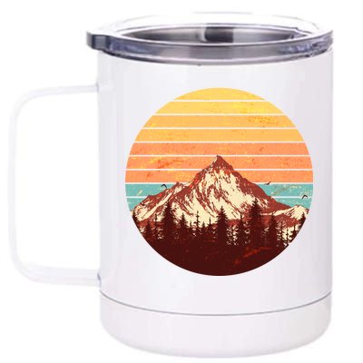 Retro Nature Mountains 12 oz Stainless Steel Tumbler Cup