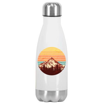 Retro Nature Mountains Stainless Steel Insulated Water Bottle