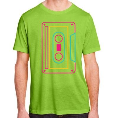 Retro Neon Cassette Tape Adult ChromaSoft Performance T-Shirt