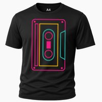 Retro Neon Cassette Tape Cooling Performance Crew T-Shirt
