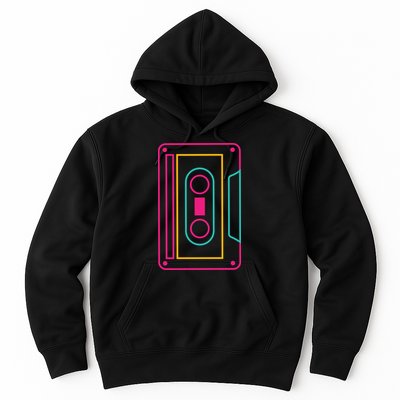 Retro Neon Cassette Tape Hoodie