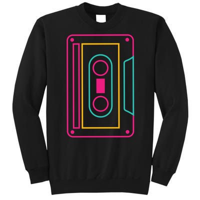 Retro Neon Cassette Tape Sweatshirt