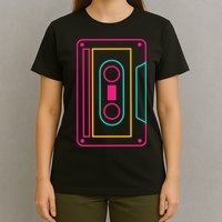 Retro Neon Cassette Tape T-Shirt