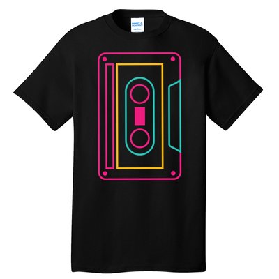 Retro Neon Cassette Tape Tall T-Shirt