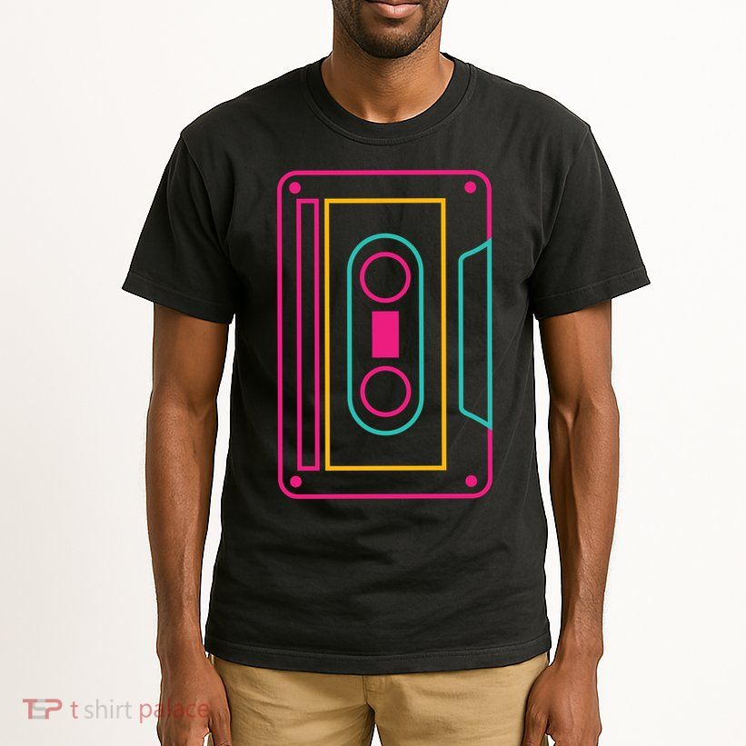 Retro Neon Cassette Tape Tall T-Shirt