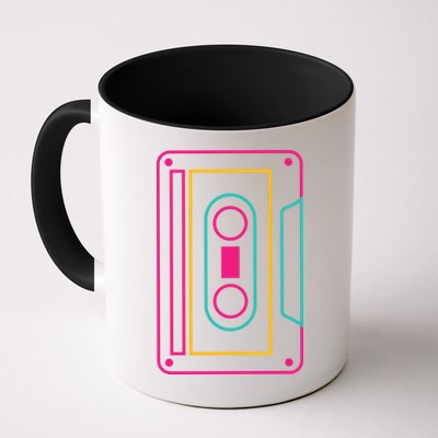 Retro Neon Cassette Tape Mug