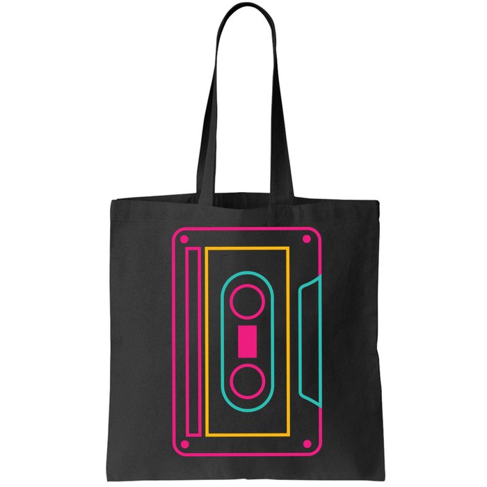 Retro Neon Cassette Tape Bag