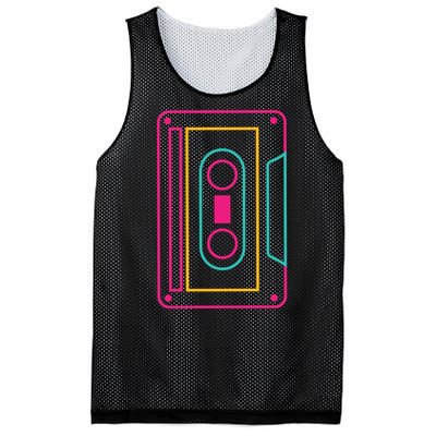 Retro Neon Cassette Tape Mesh Reversible Basketball Jersey Tank