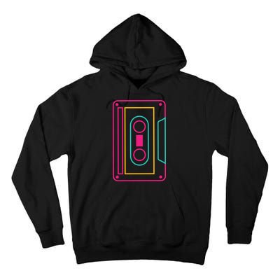 Retro Neon Cassette Tape Tall Hoodie