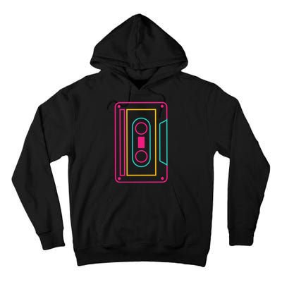 Retro Neon Cassette Tape Tall Hoodie