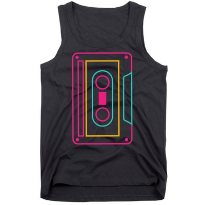 Retro Neon Cassette Tape Tank Top