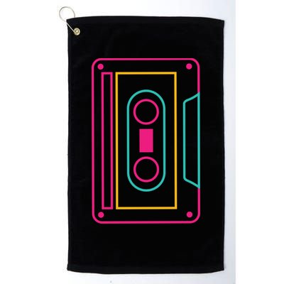 Retro Neon Cassette Tape Golf Towel