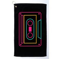 Retro Neon Cassette Tape Golf Towel
