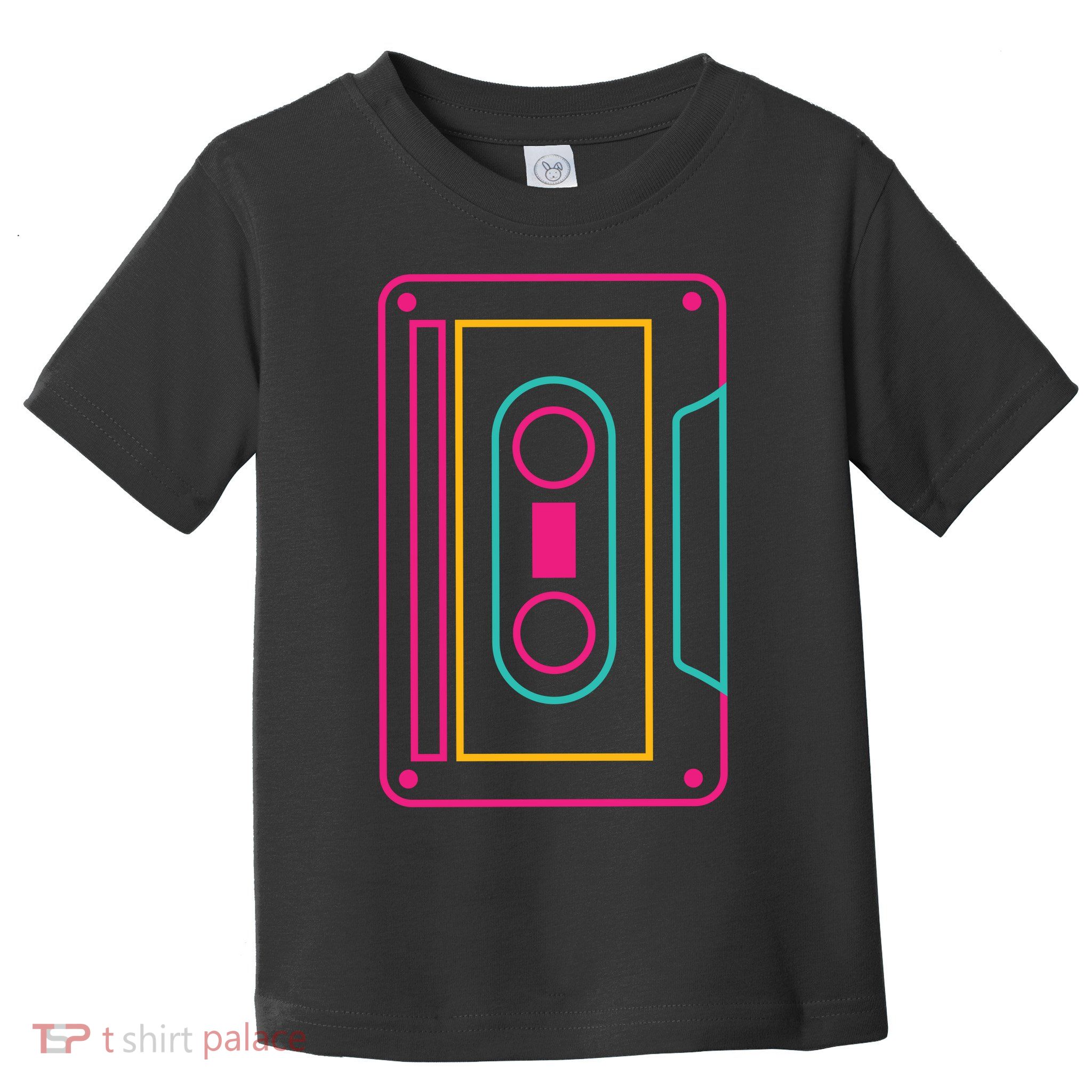 Retro Neon Cassette Tape Toddler T-Shirt