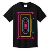 Retro Neon Cassette Tape Kids T-Shirt