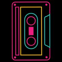 Retro Neon Cassette Tape Kids T-Shirt