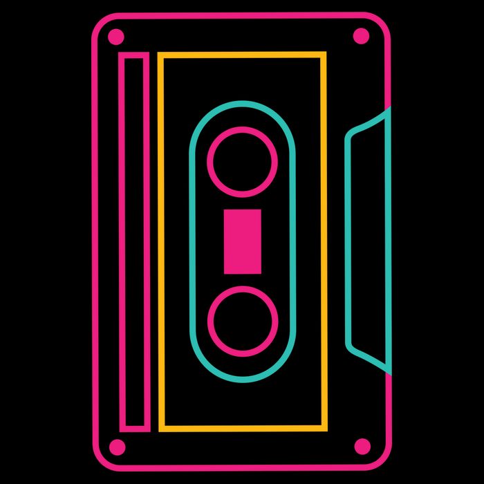 Retro Neon Cassette Tape Kids T-Shirt